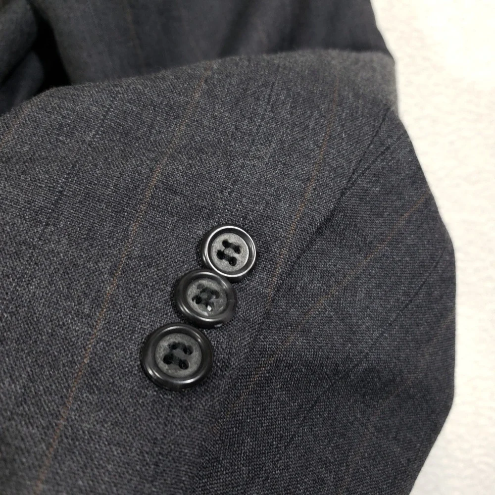 Pierre Balmain Blazer Mens 46 Reg Gray Pinstripe Suit Jacket Luxury Sport Coat